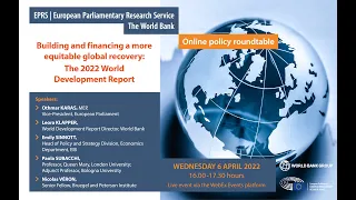 EPRS online event: Building and financing a more equitable global recovery: World Development Report