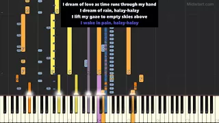 Sting - Desert Rose (Instrumental Tutorial + Lyrics) [Synthesia]