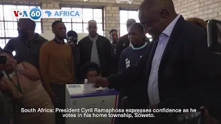 South Africa President is confident his party will do well in today’s general election, and more