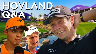 Worst shot of the year? Viktor Hovland quizzed by Lando Norris & Luke Donald