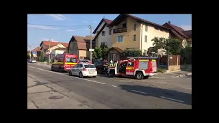 ACCIDENT cu două mașini pe strada Plevnei! Echipajele de salvare au ajuns la fața locului