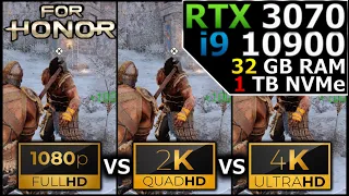 For Honor | 1080p vs 1440p vs 2160p | RTX 3070 | i9 10900 | 32GB RAM | 1TB NVMe