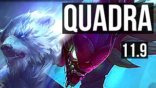 VOLIBEAR vs KHA'ZIX (JUNGLE) (DEFEAT) | Quadra, 2.3M mastery, 6 solo kills | NA Diamond | v11.9