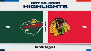 NHL Highlights | Wild vs. Blackhawks - October 30, 2022