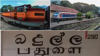 කොළඹ කොටුව බලා යාමට සැරසෙන තැපැල් දුම්රිය සහ කොළඹ කොටුවේ සිට පැමිණි පොඩි මැනිකේ දුම්රිය