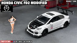 『MY MINI CAR WORLD』UNBOXING TIME MICRO 1/64 HONDA CIVIC FD2 MODIFIED