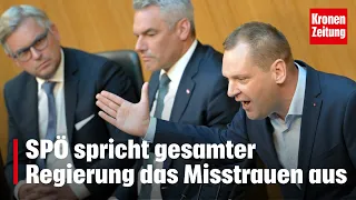 SPÖ spricht gesamter Regierung das Misstrauen aus | krone.tv NEWS