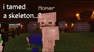 i tamed a skeleton in minecraft...