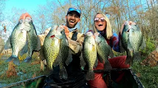 2 HOURS of Fall Crappie CATCH and COOKS! -- Loading Up on HUGE SLABS!!!!