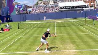 Grigor Dimitrov Practice Court Level View | London Cinch ATP 2022