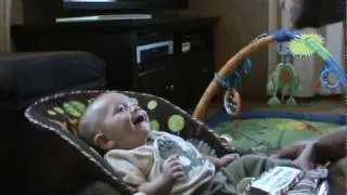 4 month old baby laughing