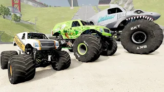 Big & Small Monster Trucks Mud Battle #7 | BeamNG Drive - Griff's Garage