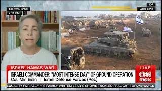 Col. (Res.) Miri Eisin on CNN (Operation Swords of Iron Day 61)