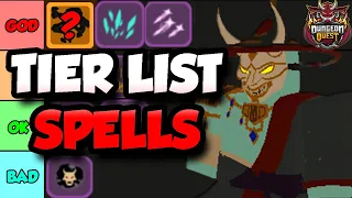 DUNGEON QUEST SPELLS TIER LIST | NEW META ? | YOKAI PEAK