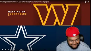 Washington Commanders vs. Dallas Cowboys | Week 4 2022 Game Highlights (REACTION)