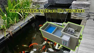 Rotary Drum Filter + Bio filter Koi Pond Filtration System