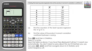 Regression Line & Correlation Coefficient on Casio Classwiz | Least Squares on fx-991EX fx-570EX