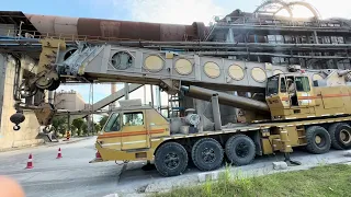 Grove TM1500 Hydraulic Truck Crane working in Cement Factory