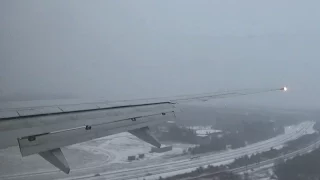 SAS Snow Landing at Oslo Gardermoen