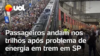 Falha na CPTM: Passageiros andam pelos trilhos após problemas de energia na linha 11-Coral; vídeos