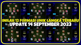 INILAH 12 FORMASI UNIK LANGKA TERBARU | Setelah Update 14 September 2023 eFootball 2024 Mobile