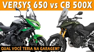 COMPARATIVO: CB 500X vs VERSYS 650 - Fichas, Cores, Preços e Consumos