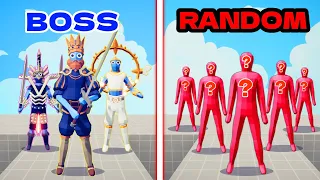 BOSS UNITS TEAM vs RANDOM UNITS TEAM | TABS - Totally Accurate Battle Simulator