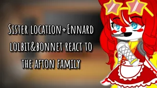 Past Sister location reacts to Afton Family’s memes | MY AU | New thumbnail