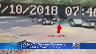 Watch: George Clooney's Motorbike Crashes In Italy