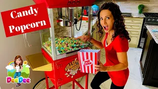 How to Make DIY Candy Colored Popcorn 🍿 |  Baking for Kids