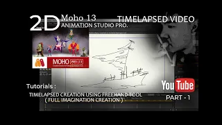 2D Tutorial MOHO ANIMATION STUDIO PRO. Preliminary sketch creation using Freehand tool. ( Part 1 )