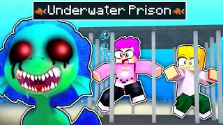 Can We Escape LUCAS UNDERWATER PRISON In MINECRAFT?! (LANKYBOX vs. SEA MONSTERS!)