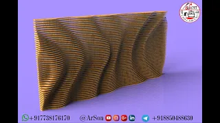 #Parametric 3D Wall #How to Make in Artcam#3D#DECOR wall #CNC #woodworking #3D Panel #Furniture #Bed