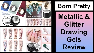 Born Pretty -Metallic & Glitter Drawing Gel Review || 20% Discount Code MMX20