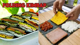 Super Easy Folded Kimbap #kimbap #kimbapsandwich #gimbap #koreanspamsandwich #koreanspammusubi