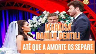 Maraisa e Danilo Gentili trocam beijão ao “casarem” na TV