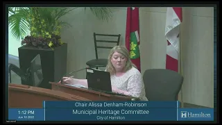 Hamilton Municipal Heritage Committee - June 10, 2022