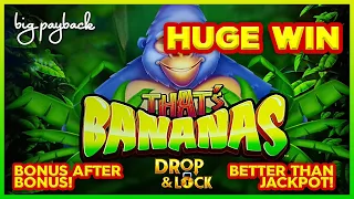 BETTER THAN JACKPOT! Drop & Lock That's Bananas Slot - HUGE WIN SESSION!