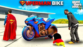 Franklin & Shin Chan Stealing Super Man’s Most Powerful Flying Bike in Gta in Telugu