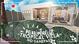 [ roblox bloxburg ] 🐟 no gamepass tropical minimalist villa - ꒰ build & tour ꒱ - itapixca builds