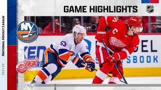 Islanders @ Red Wings 12/14/21 | NHL Highlights