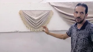 كيفية خياطة أصغر فستونة how to sew the smallest swags curtain