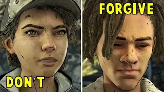 Clem Forgives VS Don't Forgive Louis -All Dialogue- Walking Dead Final Season Ep2