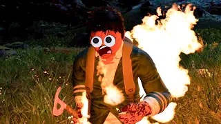 when the boys play The Forest in VR