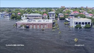 Climate Central_Sea Level Rise Simulation_Charleston 7 ft storm surge