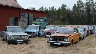 Abandoned farm full of rare Volvos