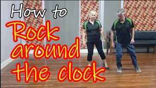 Rock around the Clock Rock & Roll Line Dance Lesson. How to do this Fun and Lively Dance