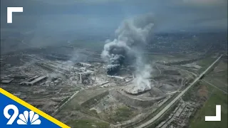 RAW: Smoke Rises Above Steel Plant in Mariupol, Ukraine After Russian Attack