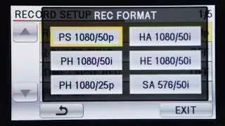 Panasonic AG-AC90 - Menu