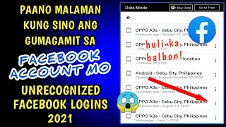 Paano Malaman kung Sino ang Gumagamit ng Account mo sa Facebook | Unauthorized Logins 2021